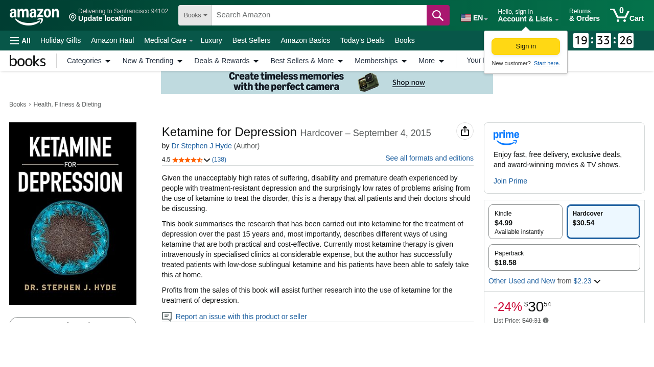 Ketamine for Depression