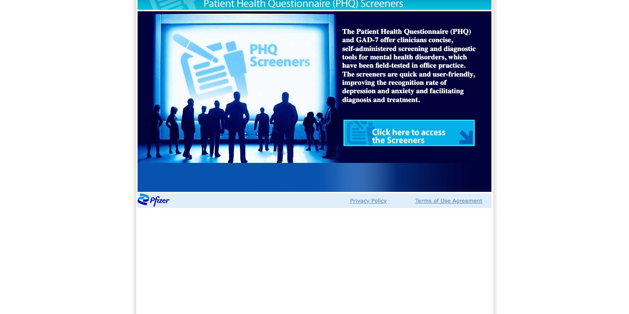 PHQ Screeners (PHQ-9, GAD-7)