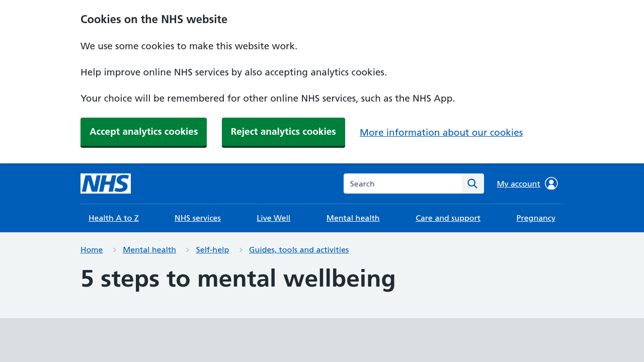 Five Steps to Mental Wellbeing